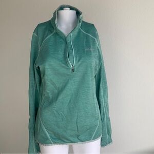 Long Sleeve Raglan Sweatshirt with Zippered Polo Neck